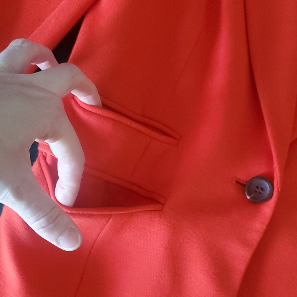 Nine West Red Blazer Structured Suit Jacket - Picture 3 of 6